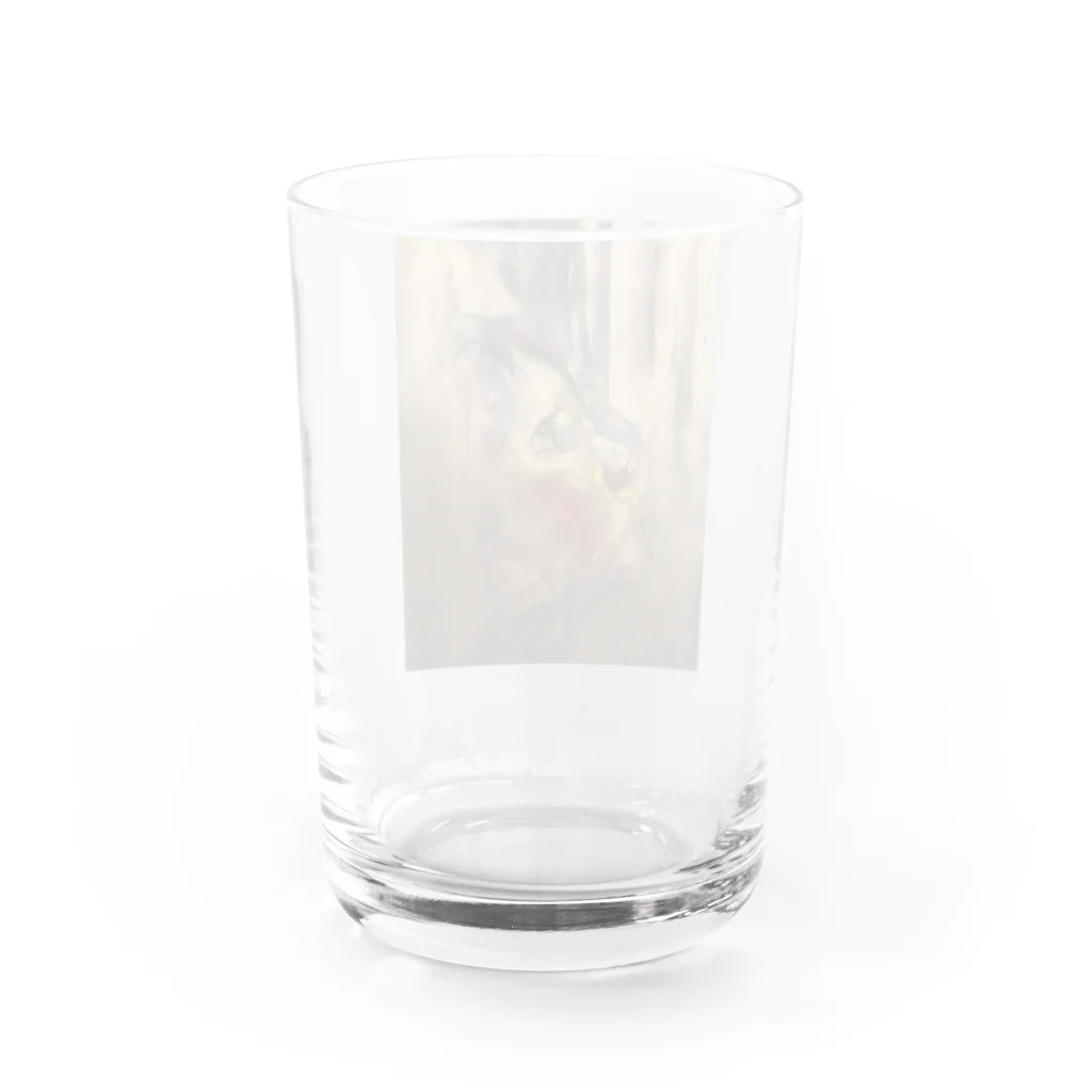 青い猫の瞬き Water Glass :back