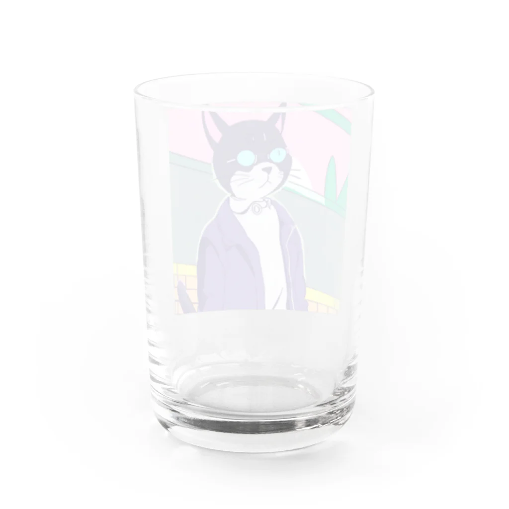 ブギーズのヌコ博士 Water Glass :back