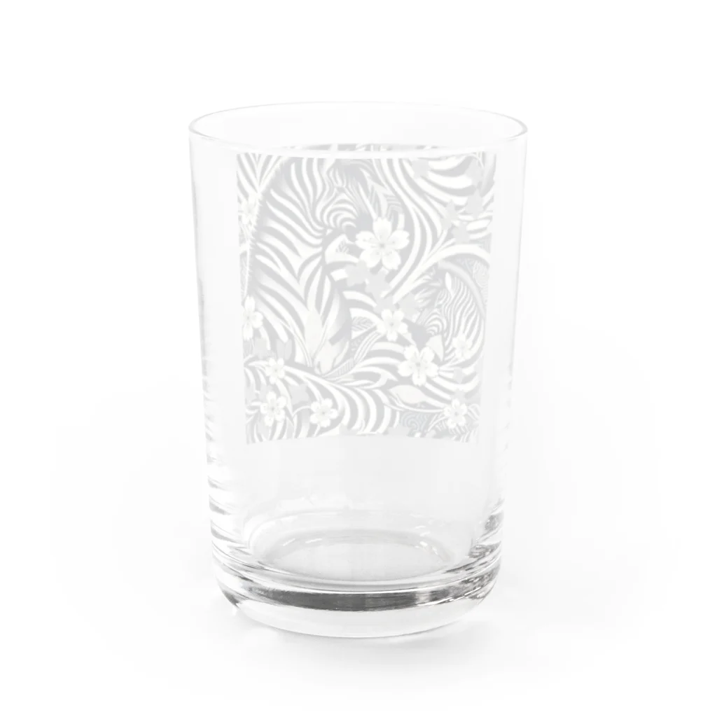 raio-nのモダン和風シマウマ Water Glass :back