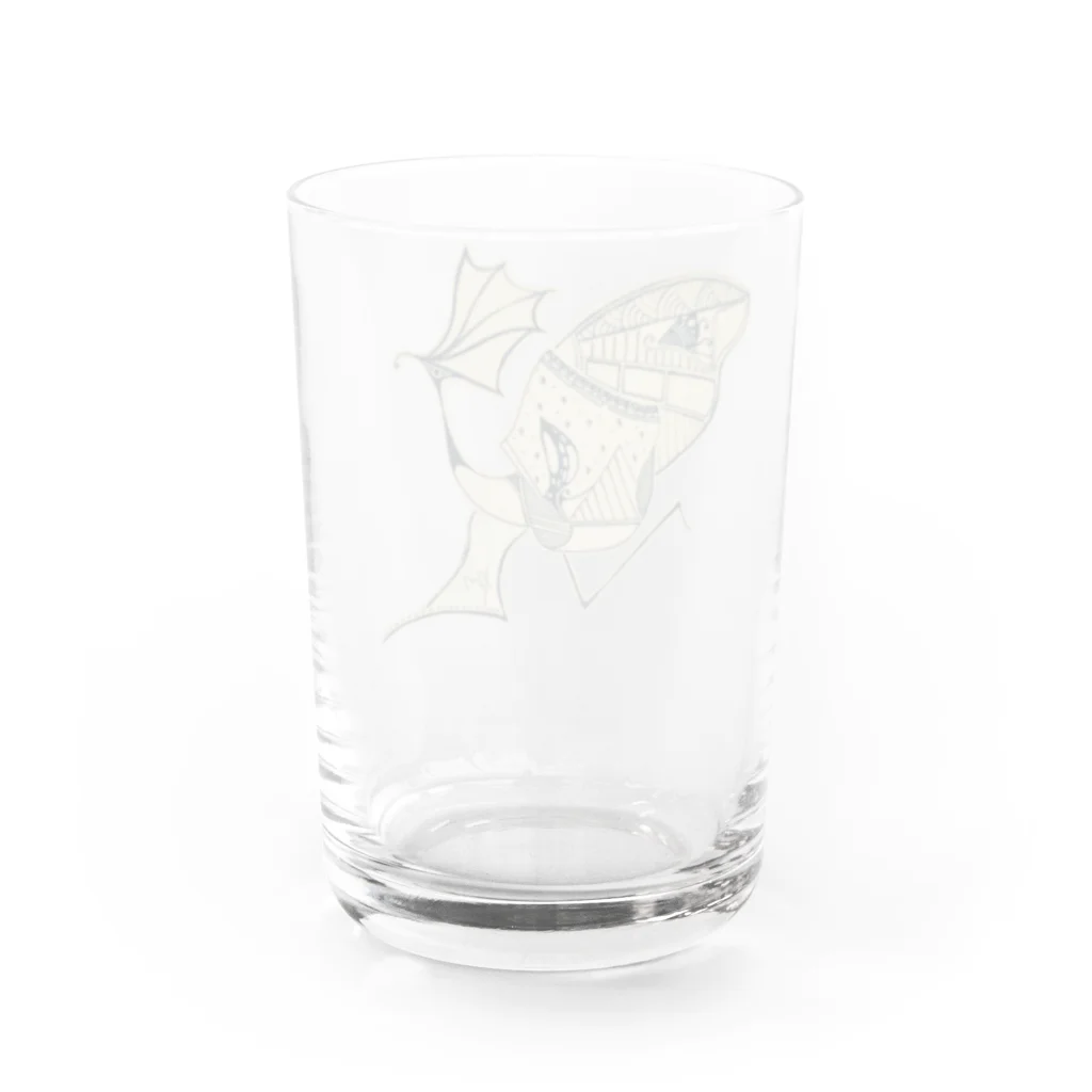 牧 やひろの躍鳥 Water Glass :back