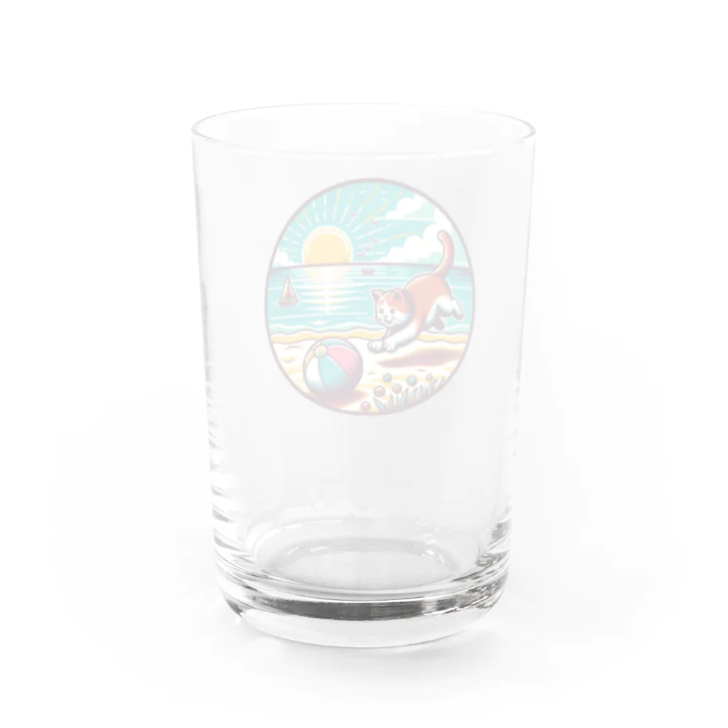 sakurafubukiのニャンタスティック・ビーチデイ！ Water Glass :back