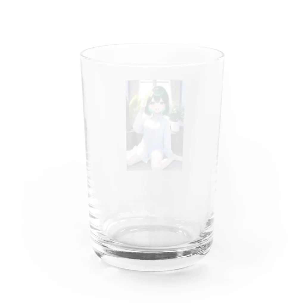 AI美女王国のドット絵あいちゃん Water Glass :back