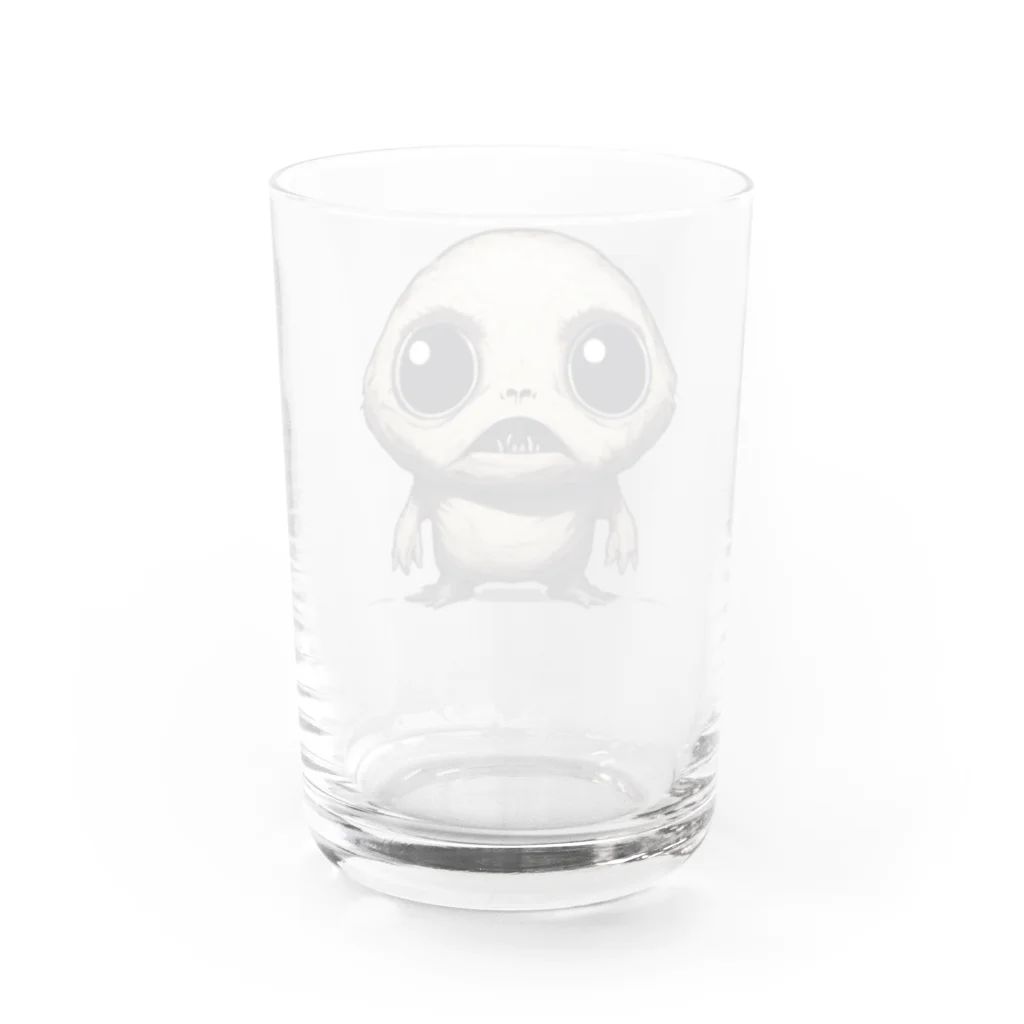 かわいい女の子とシュールな絵の擬態キノコ Water Glass :back