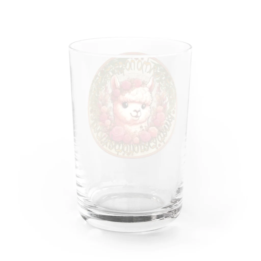 アルパカ社長のパカちゃんねる 公式グッズのアルフォンス・パカ 「四季・秋」 Water Glass :back