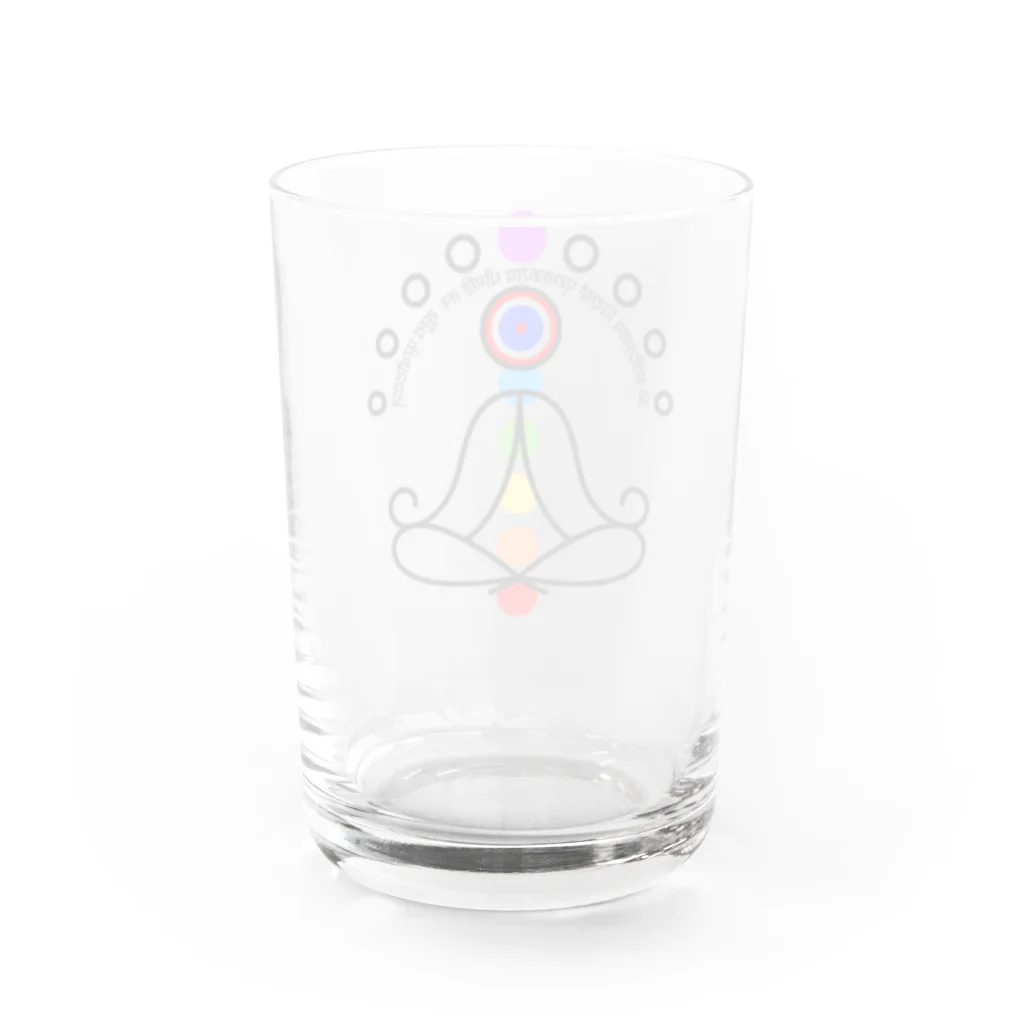 CyberArmadilloの太陽のガヤトリマントラ Water Glass :back