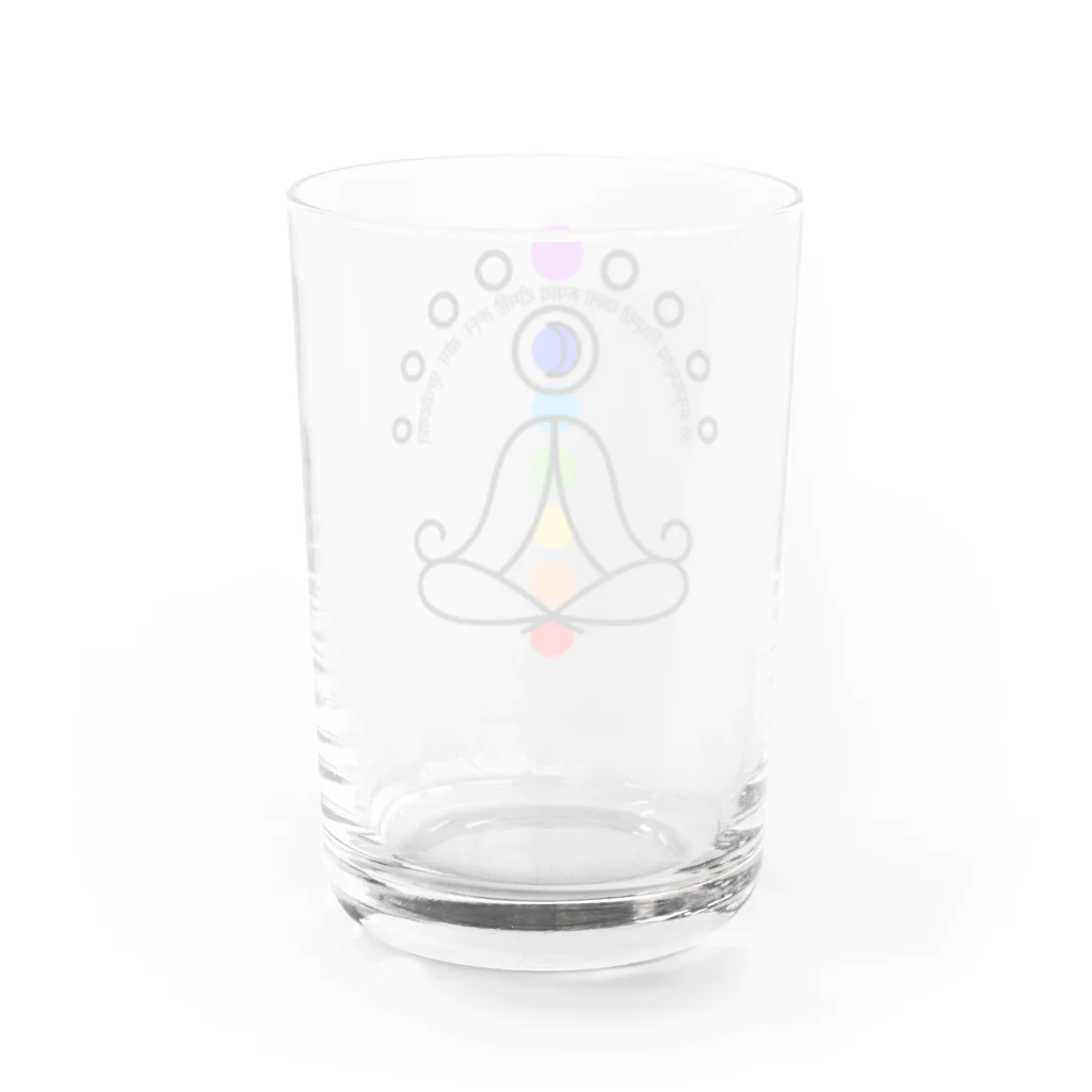 CyberArmadilloの月のガヤトリマントラ Water Glass :back