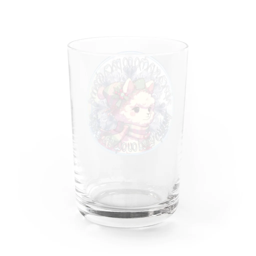 アルパカ社長のパカちゃんねる 公式グッズのアルフォンス・パカ 「四季・冬」 Water Glass :back