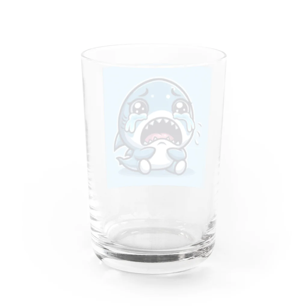 ryoの店の泣き虫シャーク Water Glass :back