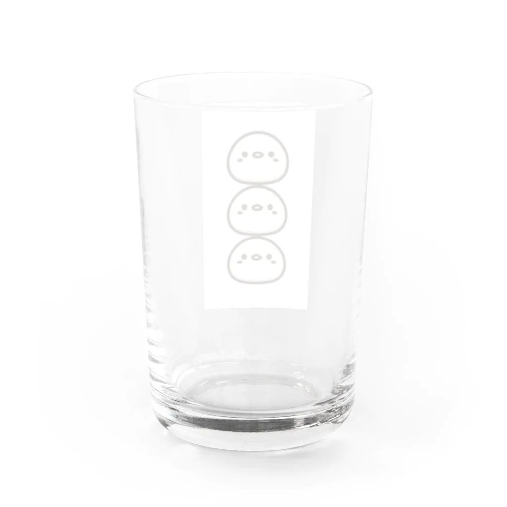 ぽっぽ🐣のひよこ家族 Water Glass :back