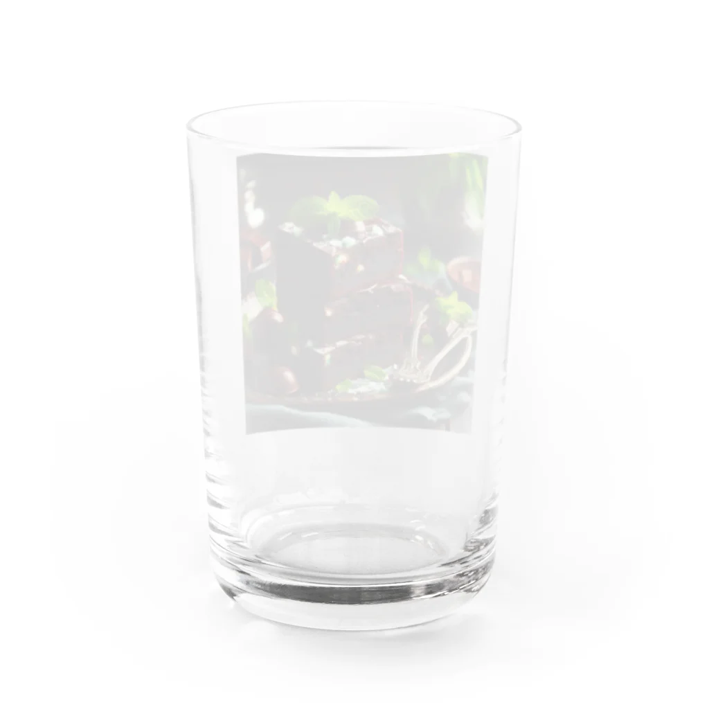 Girigiri-kのダークチョコレートとミントのフードゥブラウニー Water Glass :back