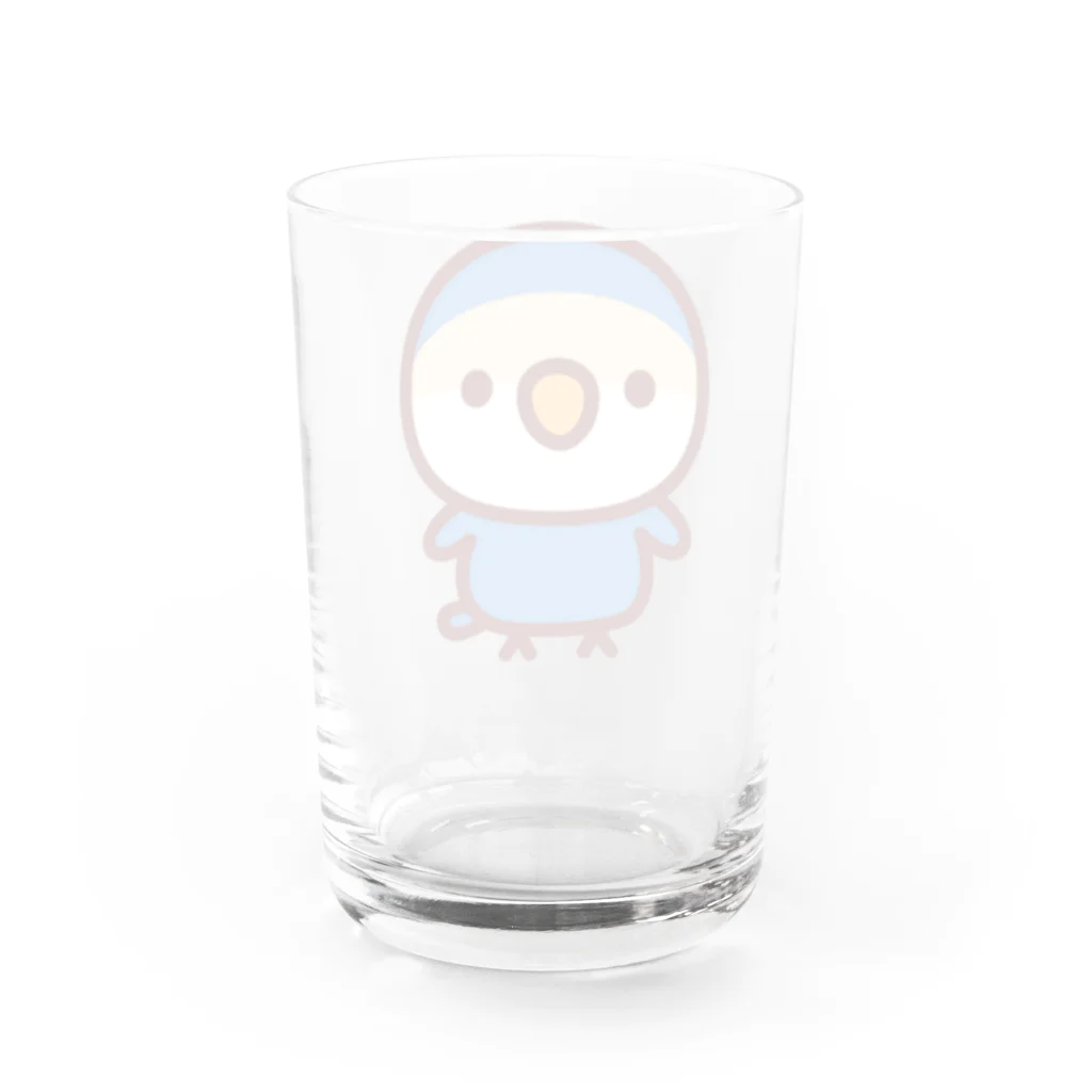 いんこ屋堂のコザクラインコ（バイオレットチェリー） Water Glass :back