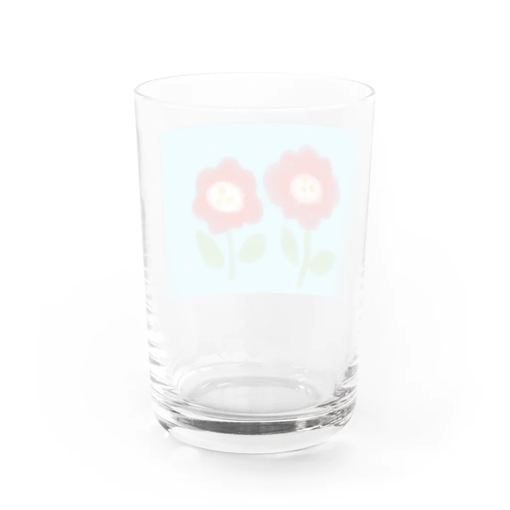 YAY(ヤイ)の赤いお花 Water Glass :back