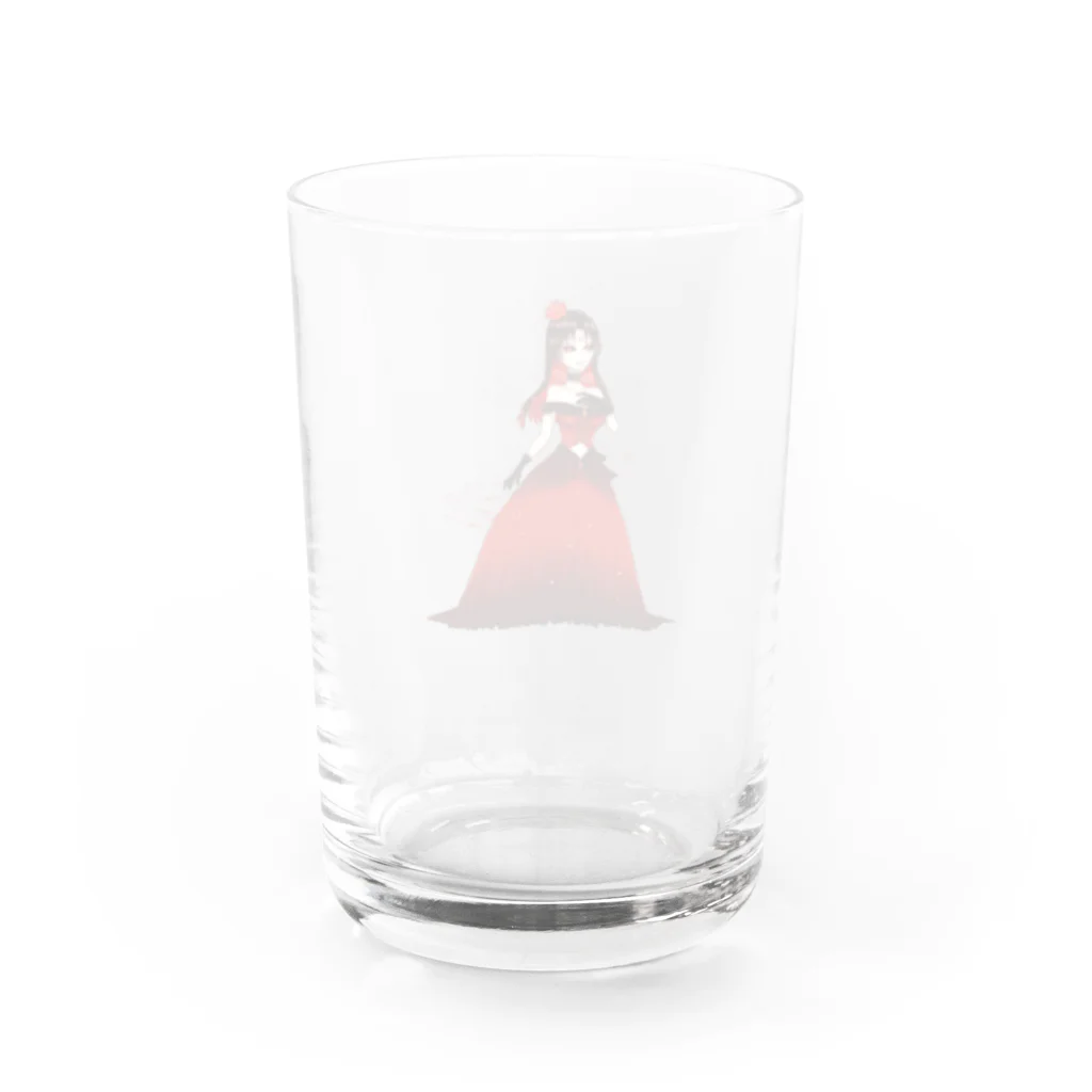 あったか〜い白湯の辰砂嬢 Water Glass :back