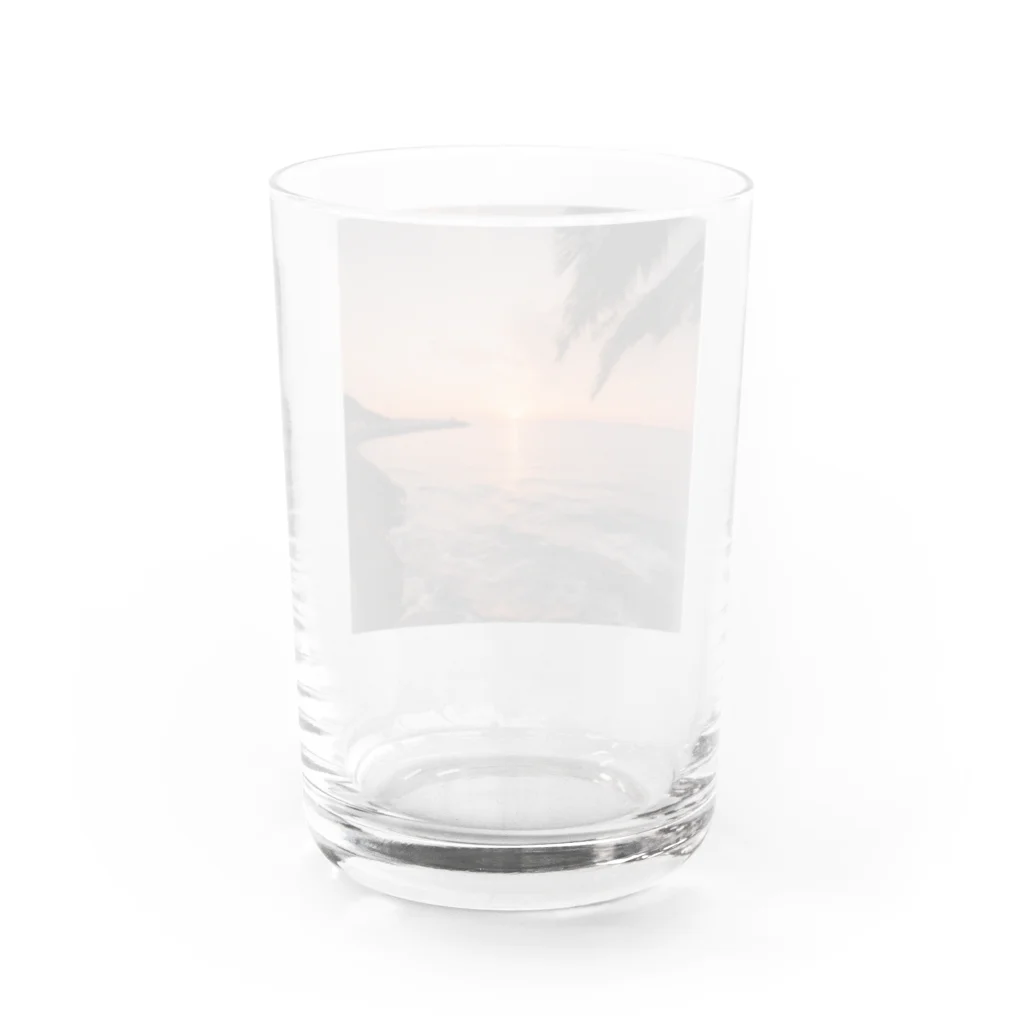 海外の景色たちの海外の夕焼け Water Glass :back