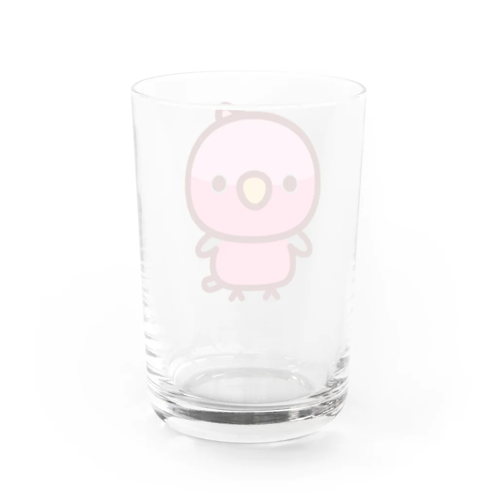 いんこ屋堂のモモイロインコ Water Glass :back