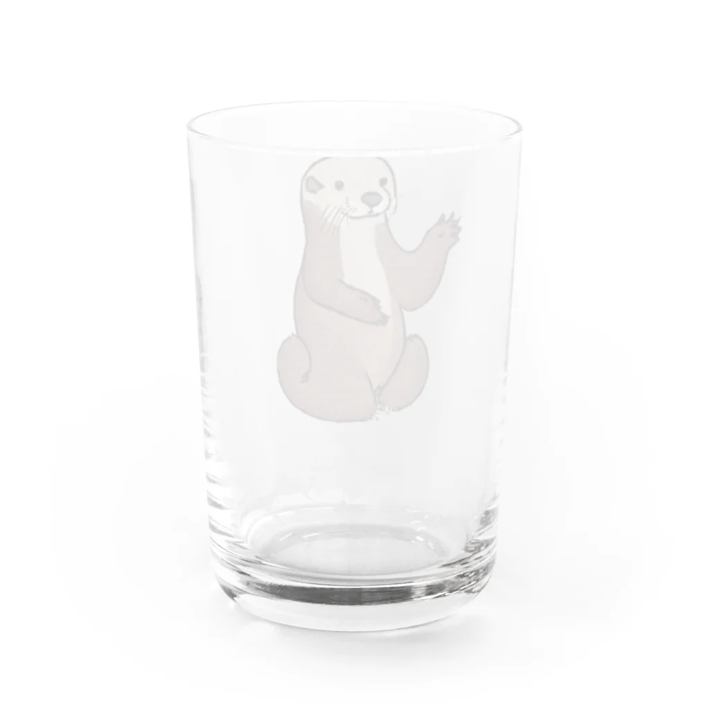 夢幻カワウソくんのお店の浮世絵風カワウソくん Water Glass :back