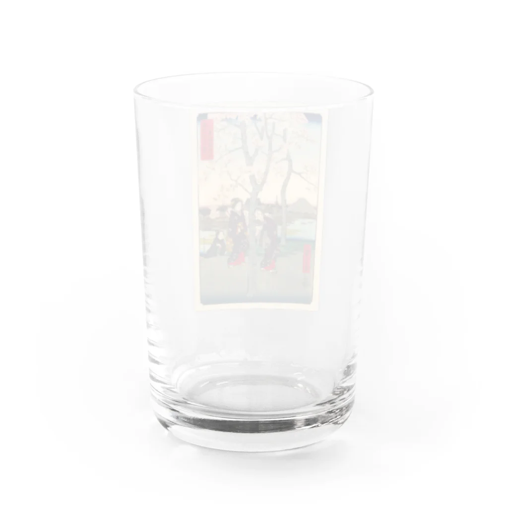 浮世絵屋の広重「冨二三十六景⑦　東都墨田堤」歌川広重の浮世絵 Water Glass :back