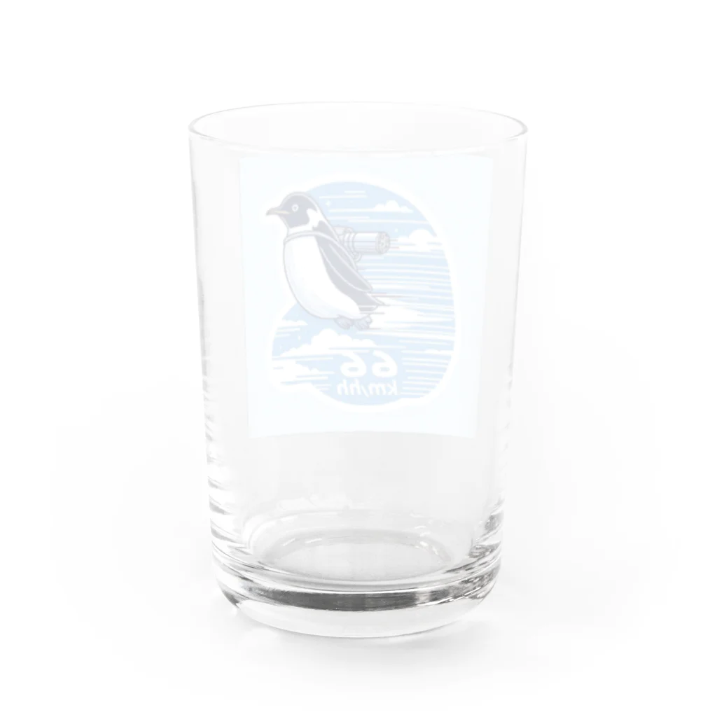 Emperor's FlightのFlying_penguin Water Glass :back