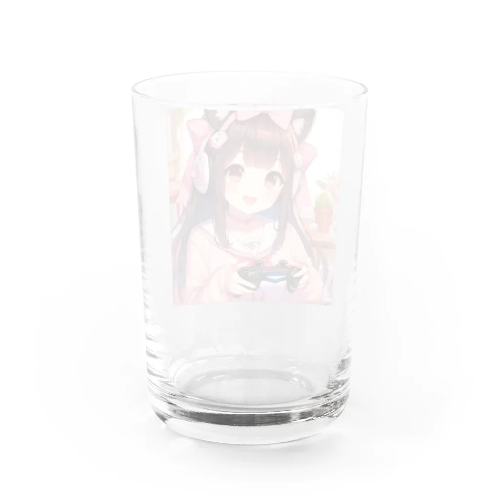 luckyTigerのゲーム女子 Water Glass :back