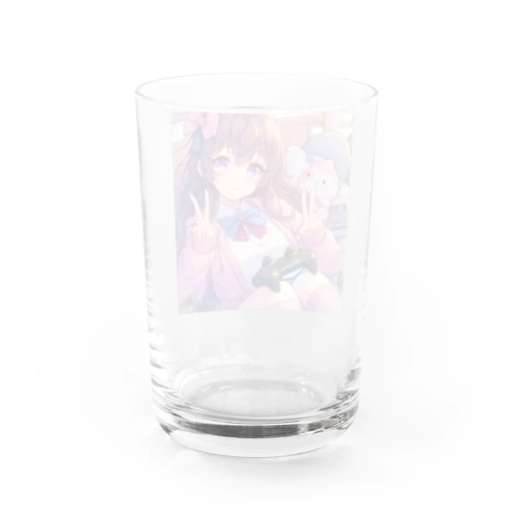 luckyTigerのゲーム女子 Water Glass :back