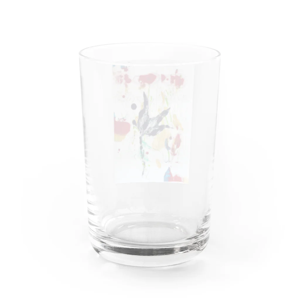 HiraHiraPaperのくろい花 Water Glass :back