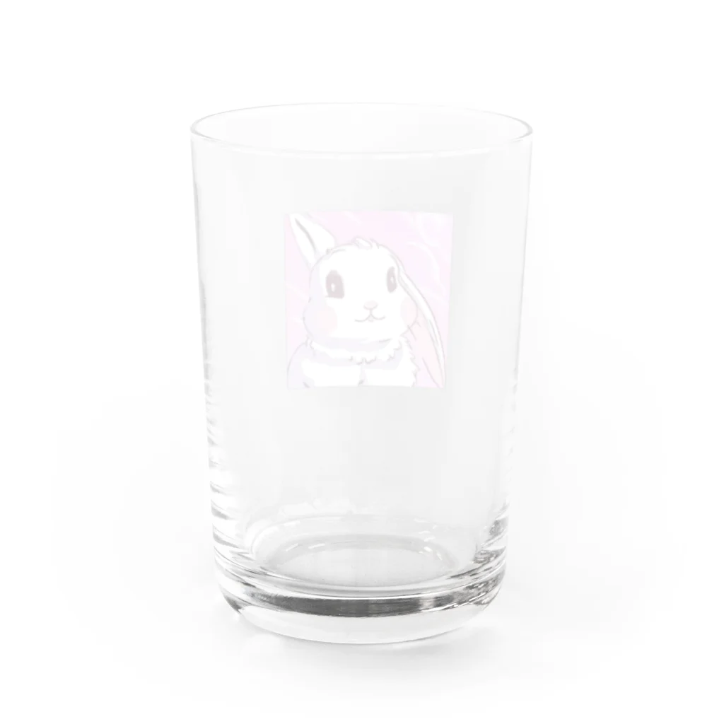 ふわふわうさぎのふわうさちゃん Water Glass :back