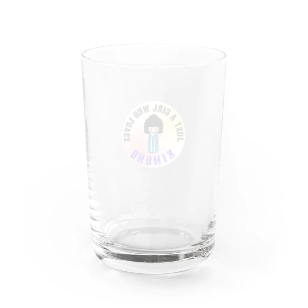 ポンキチはうすの着物大好き女の子 Water Glass :back