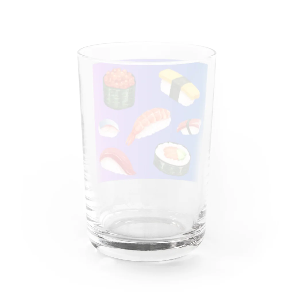 ポンキチはうすのすしのえ Water Glass :back