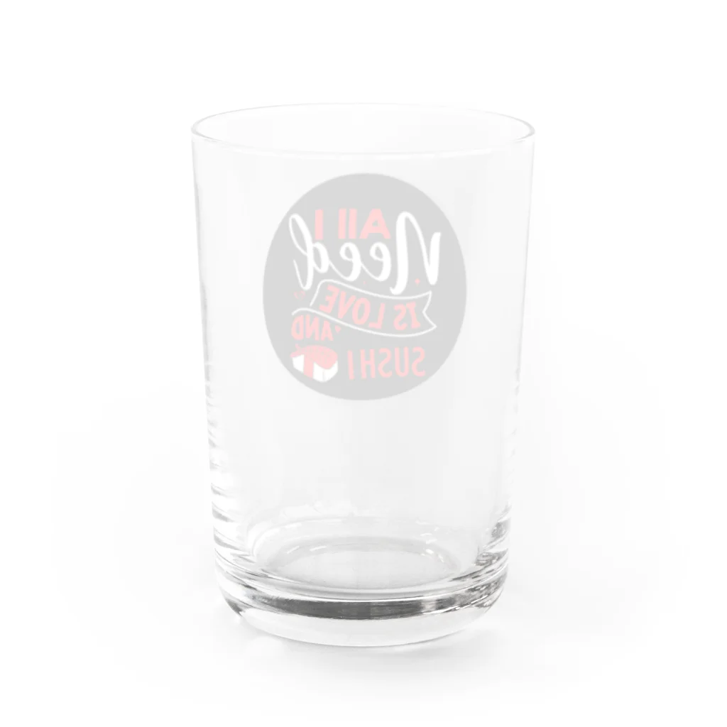 ポンキチはうすの大切なもの、それは「寿司と愛」 Water Glass :back