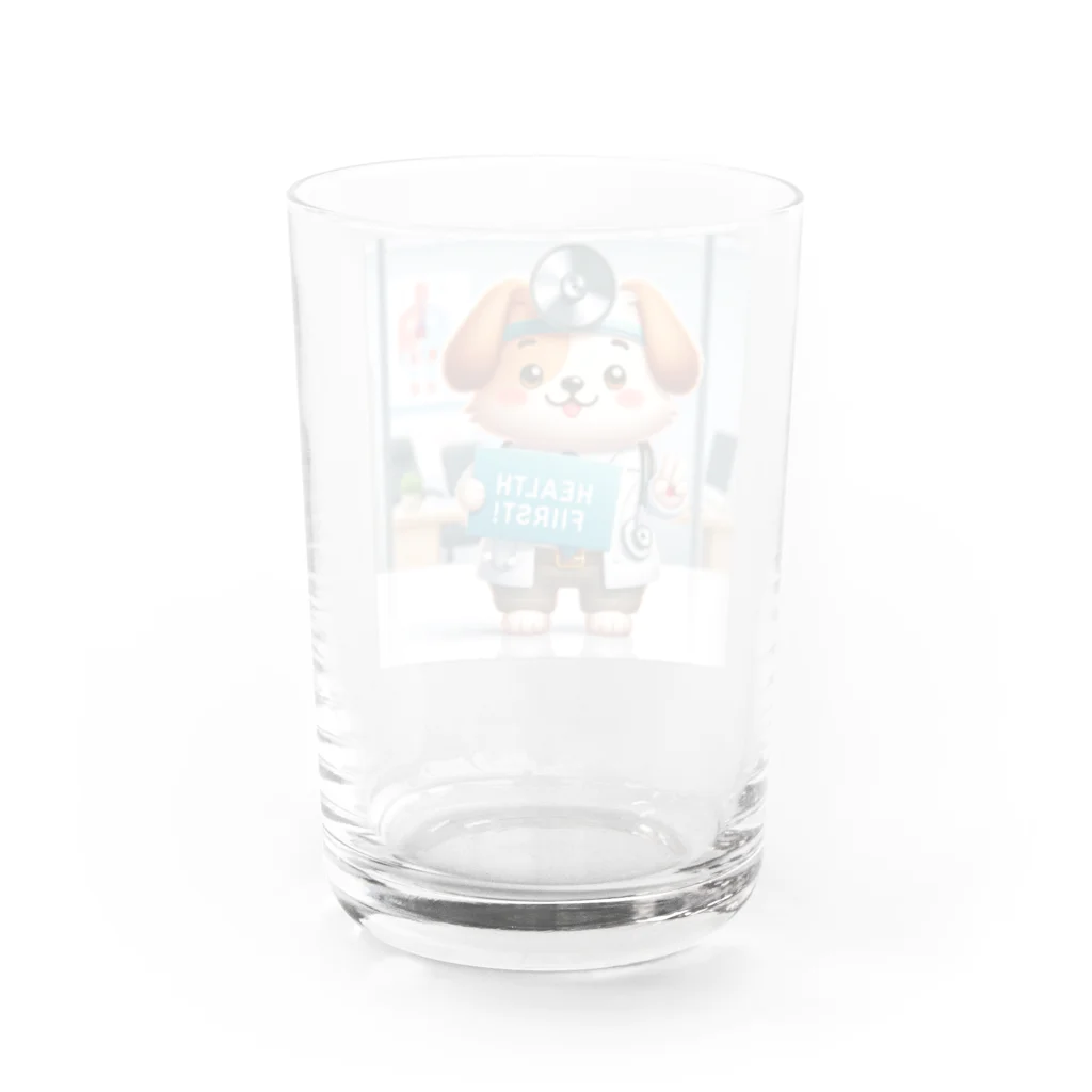 はらの健康第一の犬 Water Glass :back