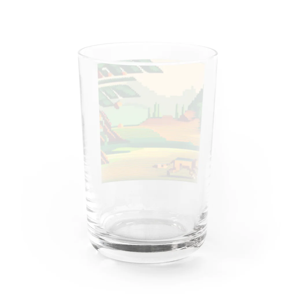 lallypipiのドット柄の世界「野生の王国」グッズ Water Glass :back