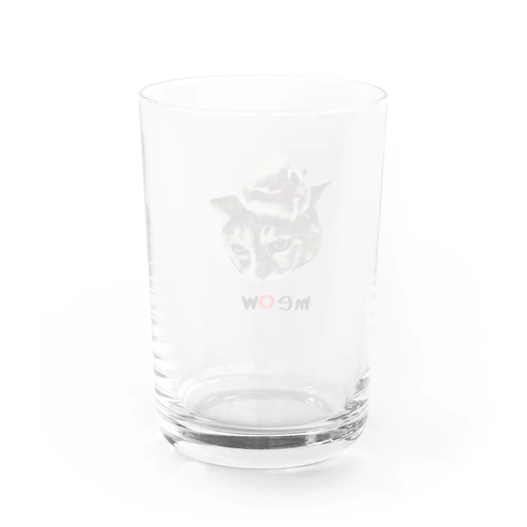 ギジトラ猫のフクちゃんのキジトラ猫のフクちゃん Water Glass :back