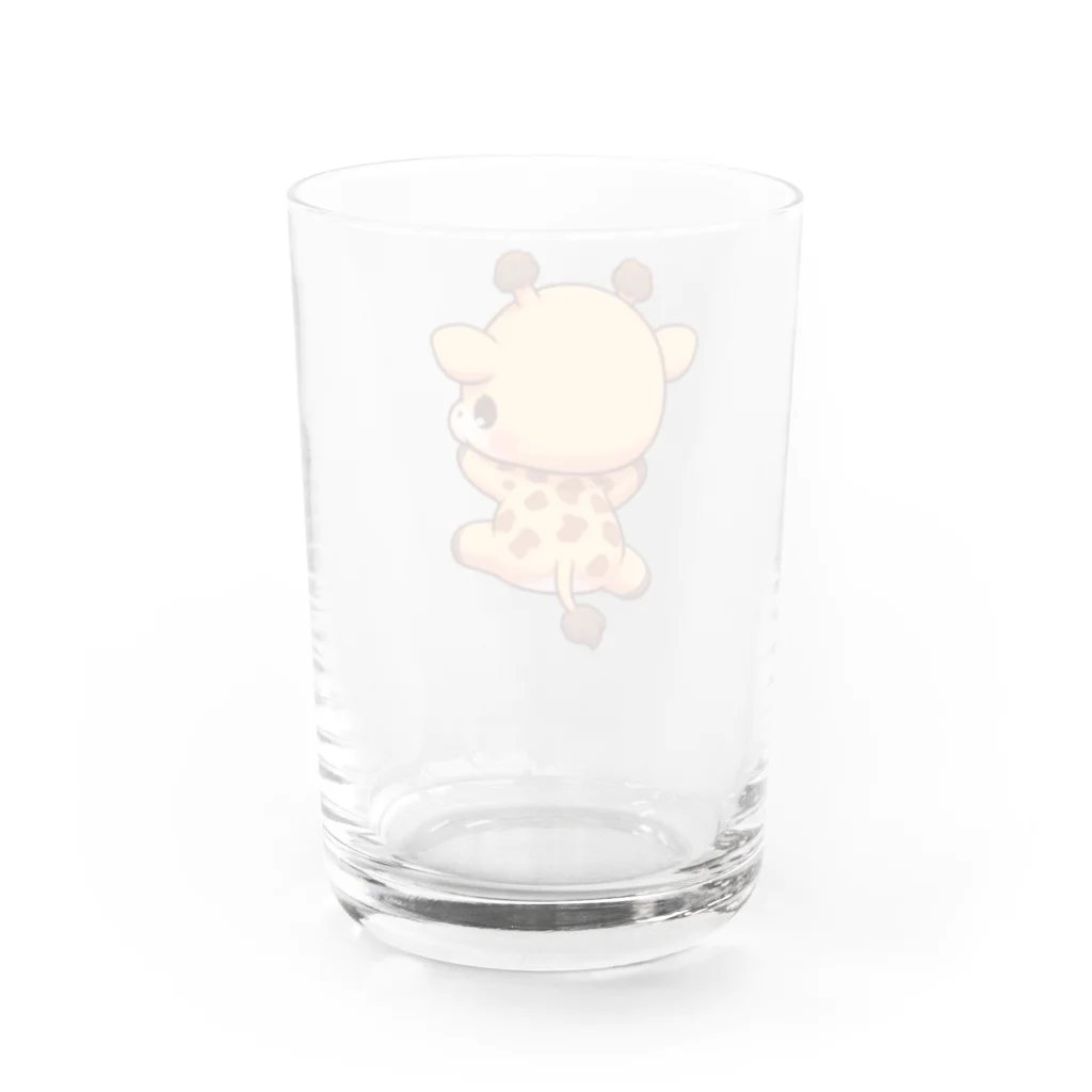 ゆづるの首を使わないキリン Water Glass :back