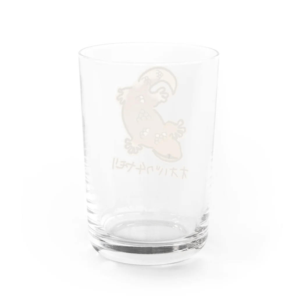 いきものや　のの（別館）のオオバクチヤモリ(カラー) Water Glass :back