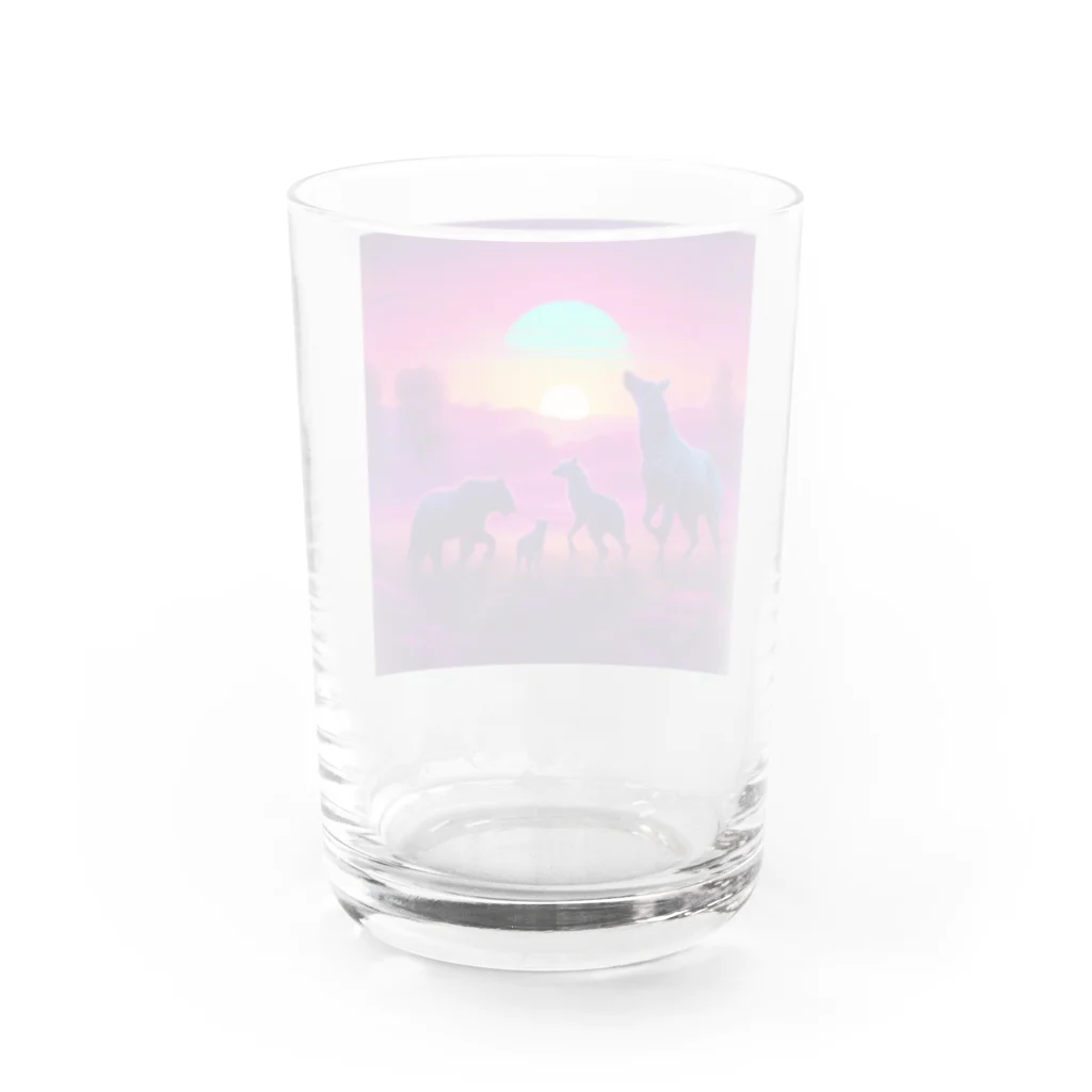 tagosakunの夜明けの草原の舞踏 Water Glass :back
