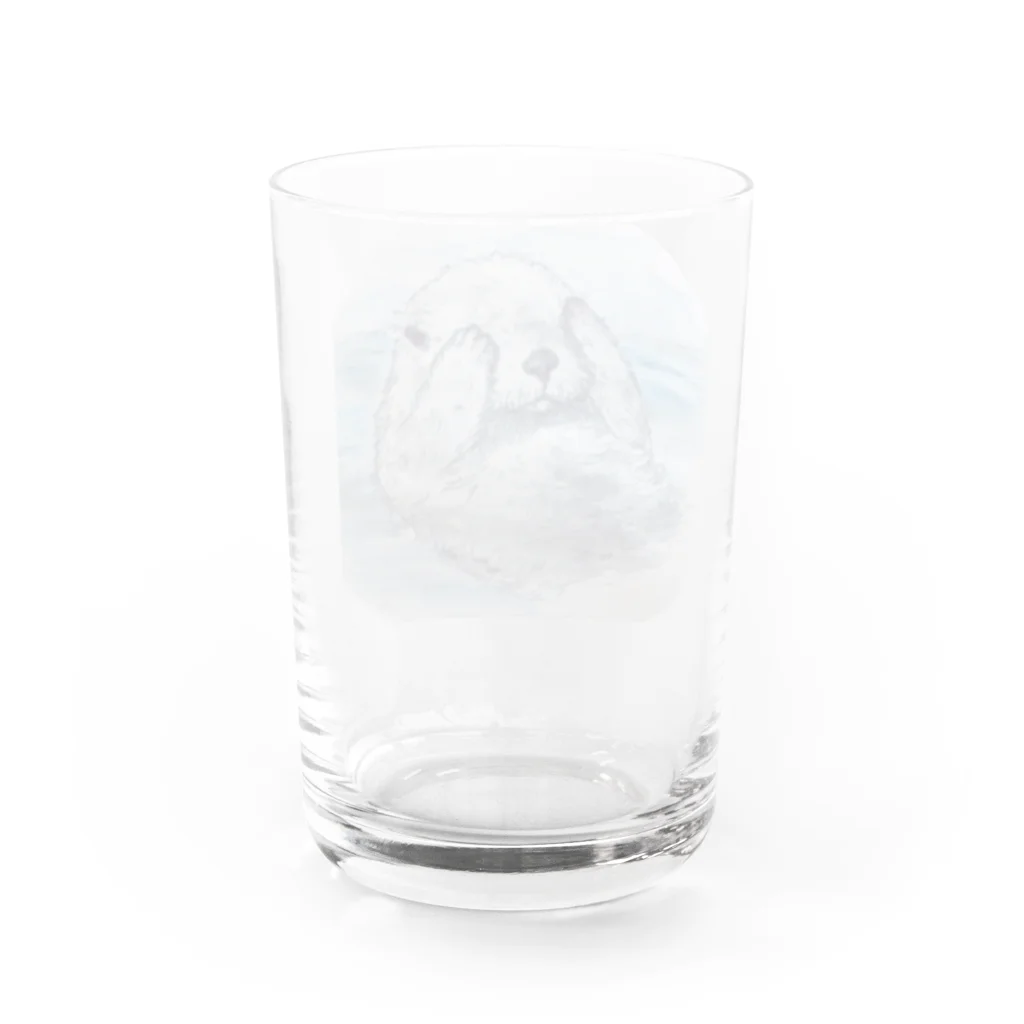 ゆん's collectionのおてて冷たいラッコ Water Glass :back