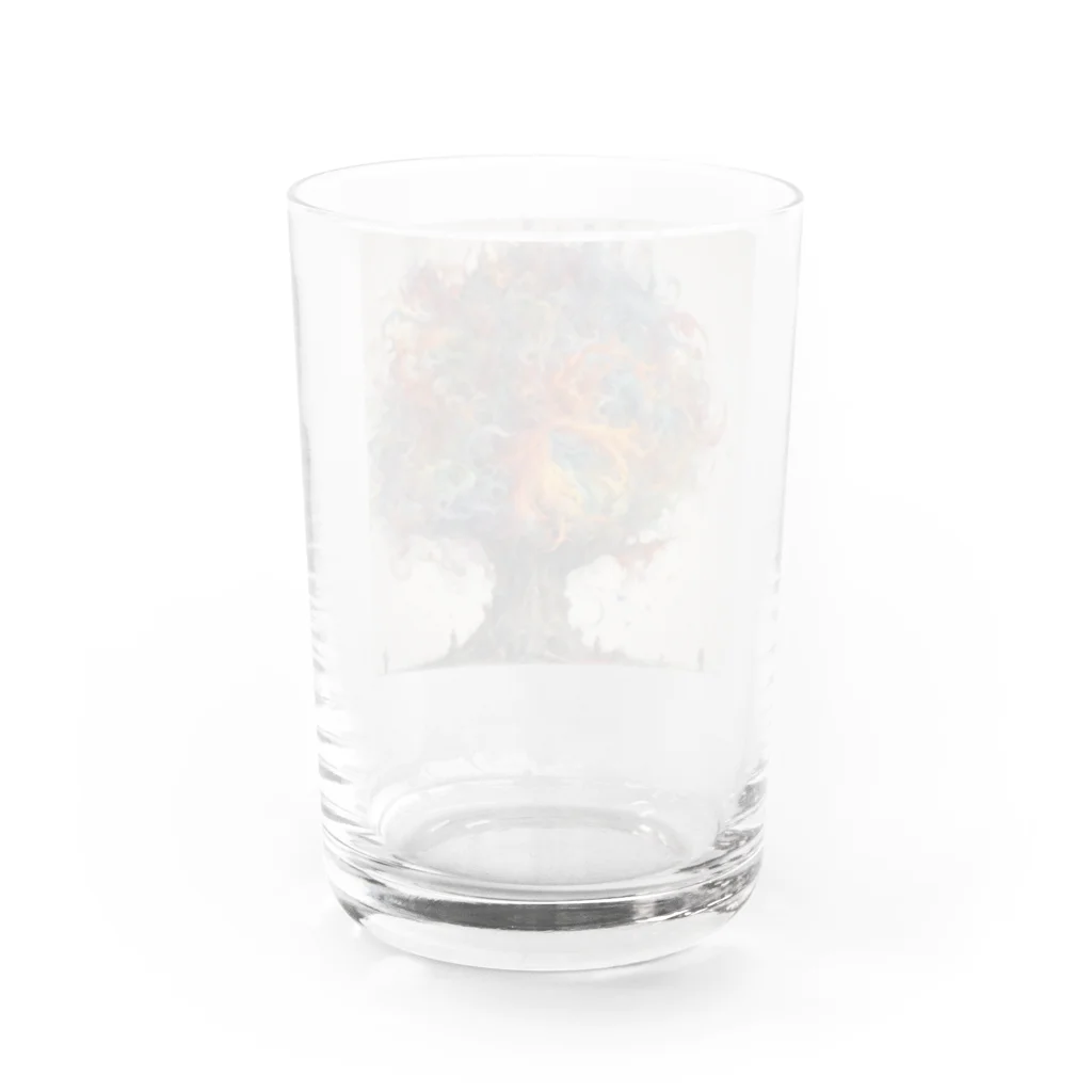 アートフュージョンの幻想の木のグッズ Water Glass :back