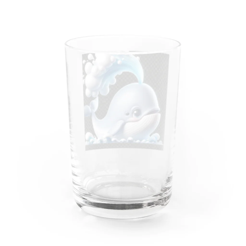 rakittoの潮ふきクジラのモン太 Water Glass :back