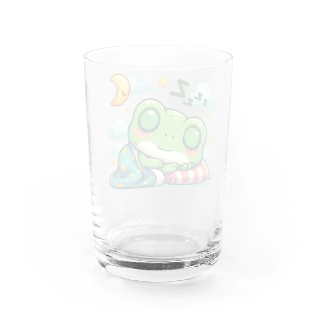 Shiba_IncのSleeping frogs(熟睡する蛙) Water Glass :back