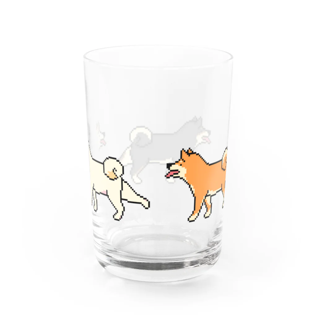 yuNN3のドット絵 ３柴キック Water Glass :back