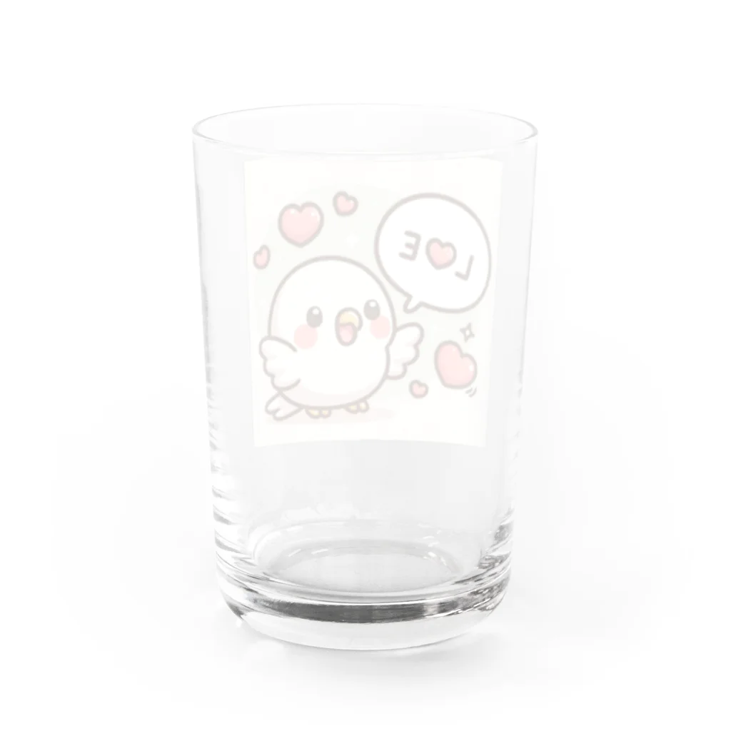 colorsの小鳥のラブちゃん Water Glass :back