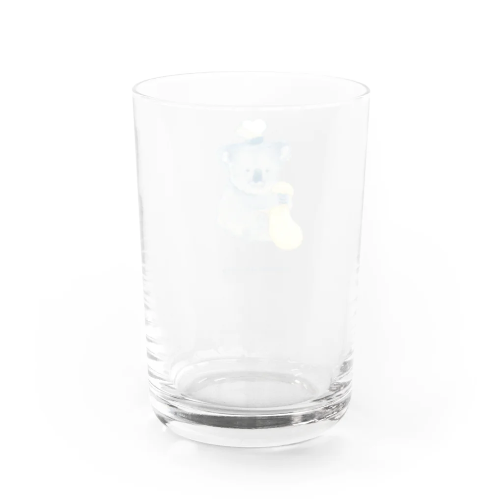 harappecoの生地のチェックするコアラ Water Glass :back