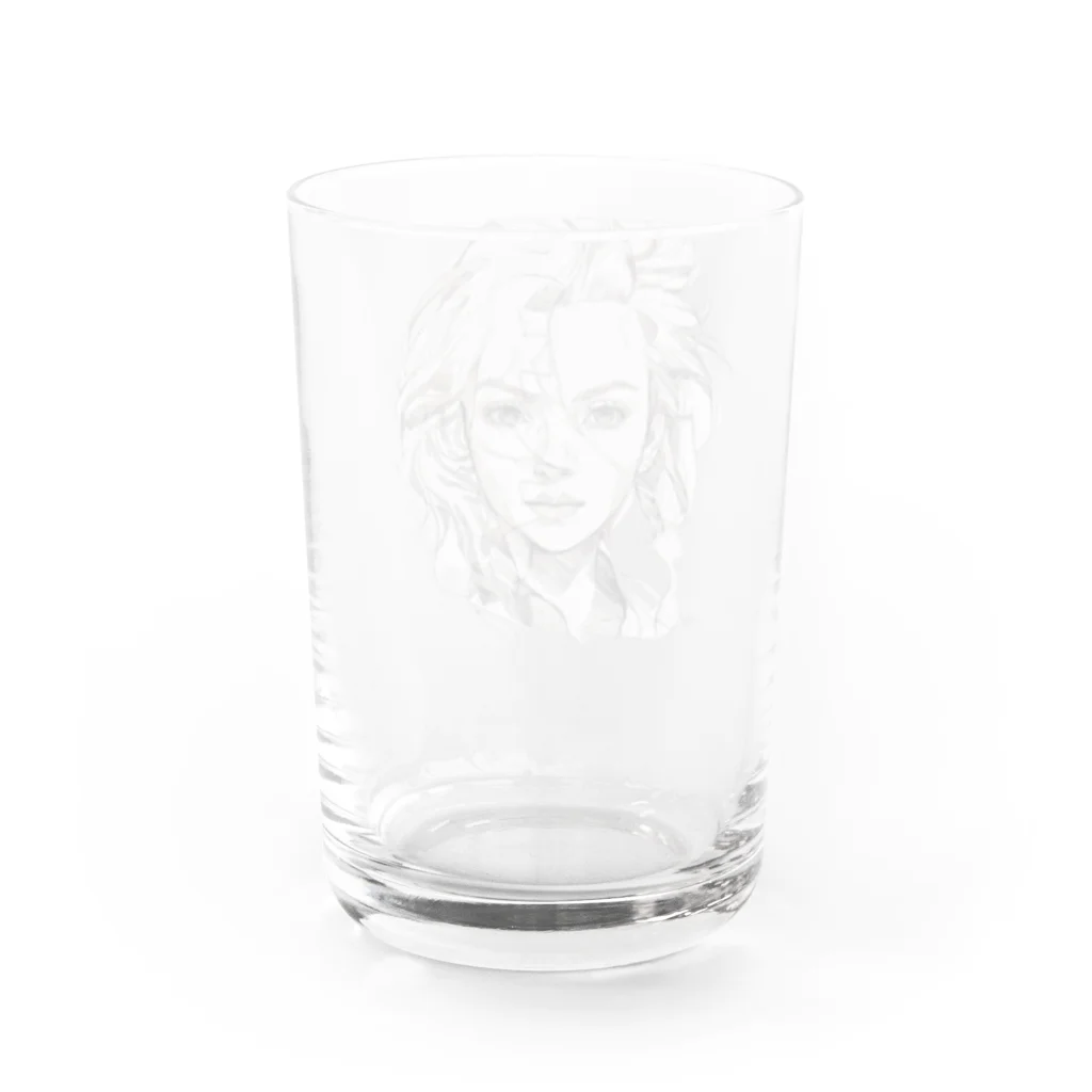 fashion-forwardのエロカッコイイ女性 Water Glass :back