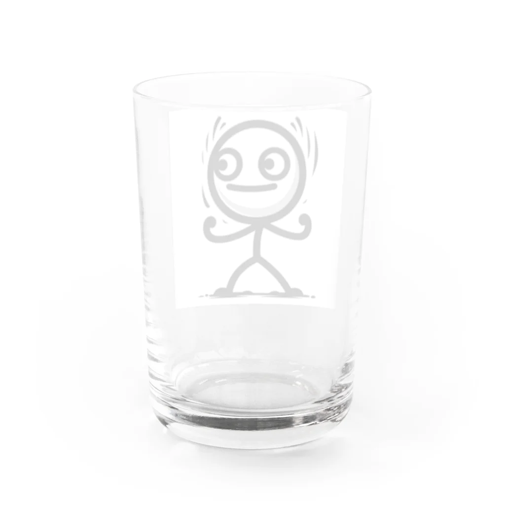 Design by hisachilの線人くん(ガッツ) Water Glass :back