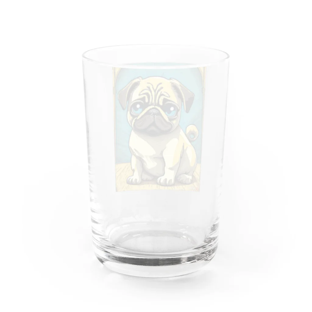 Paonのズーのダイナミック・パグちゃん３ Water Glass :back