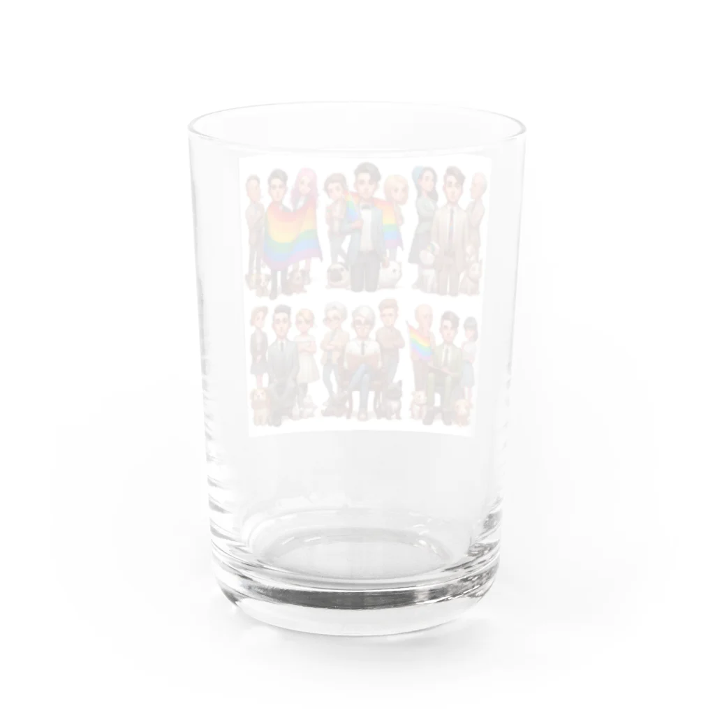 KyleのLGBTQサポート Water Glass :back