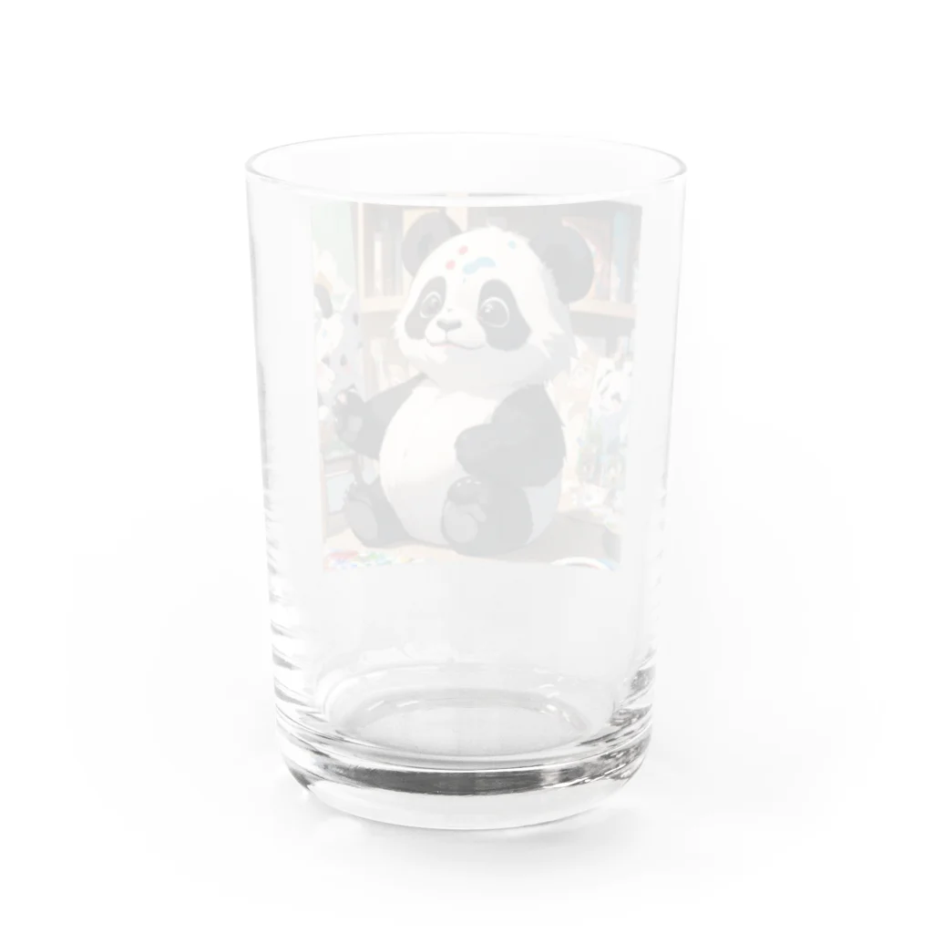 harusan29のパンダアーティスト Water Glass :back