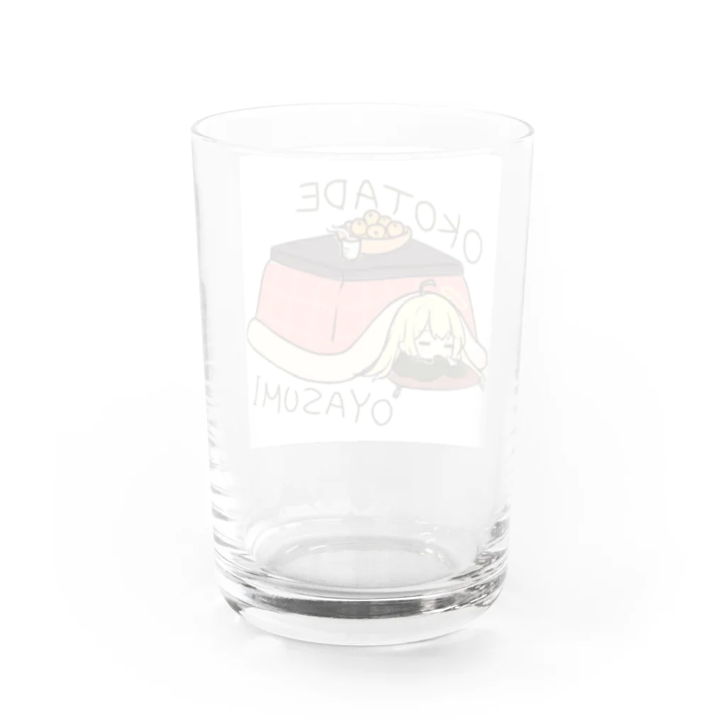 usabit.のぐっず屋さんのOKOTADE OYASUMI Water Glass :back