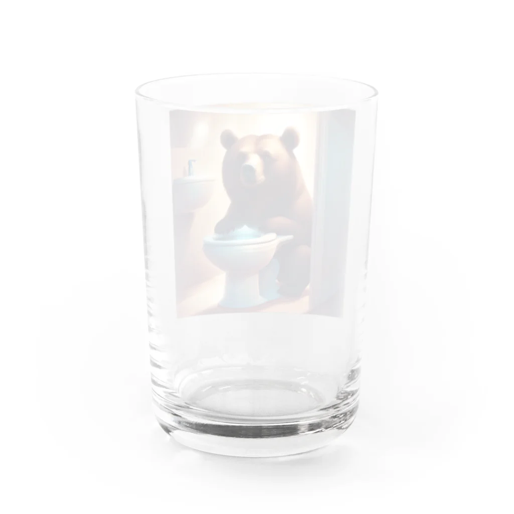 おもかわさんのトイレにくまたん Water Glass :back