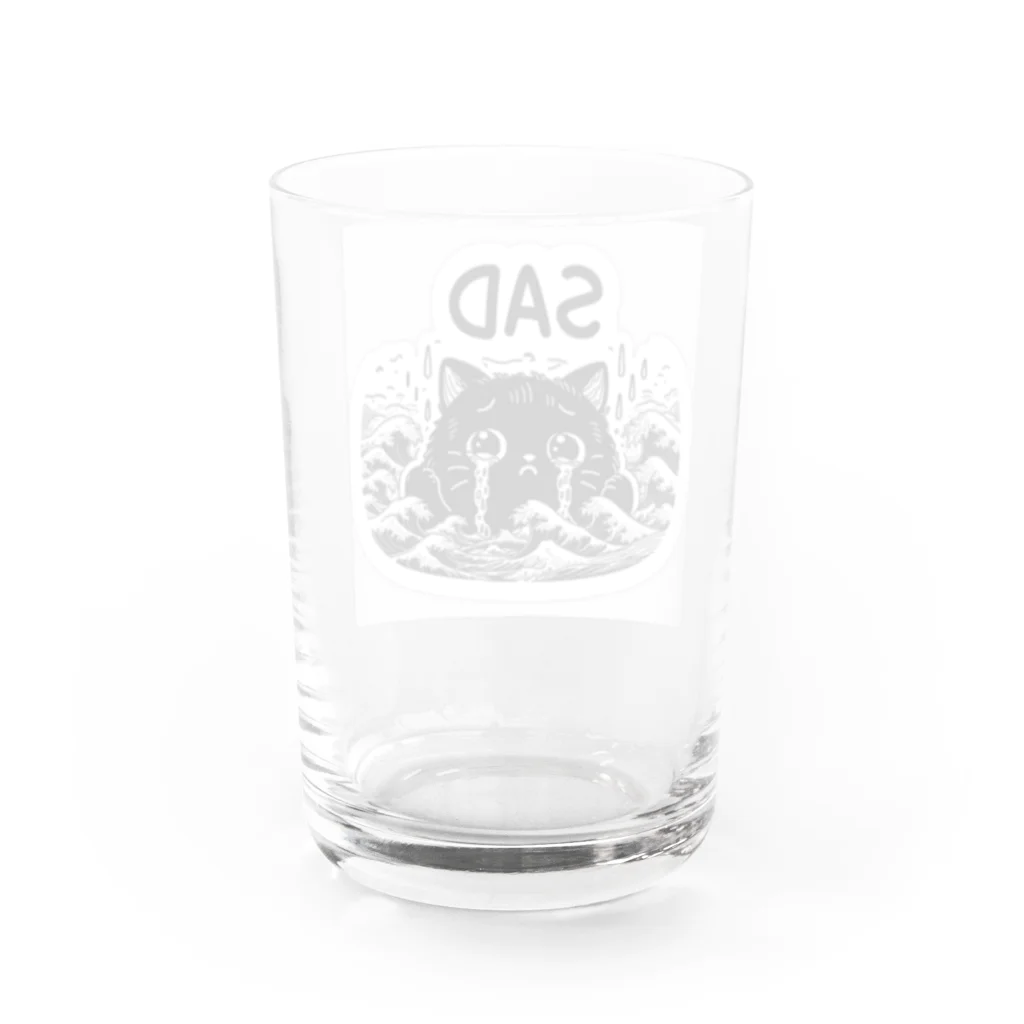 blackcatmaxの悲しみの黒猫 Water Glass :back